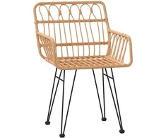 Lauko baldų komplektas Sodo valgomojo komplektas 5 pcs Ruda