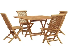 Lauko baldų komplektas Sodo valgomojo komplektas Ruda Kietas teakwood