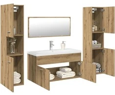 5 dalių vonios baldų komplektas Artisan Oak Engineered Wood