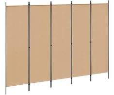 5-Panelis kambario skydas Smėlio 250 x 180 cm Audinys