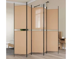 5-Panelis kambario skydas Smėlio 250 x 200 cm Audinys