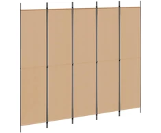 5-Panelis kambario skydas Smėlio 250 x 220 cm Audinys