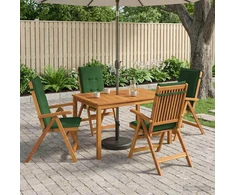 5-Piece Garden Dining Set Natūrali Kietos akacijos mediena