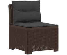 5-vietė sodo sofa su pagalvėlėmis Rataninio išvaizdos PP Ruda