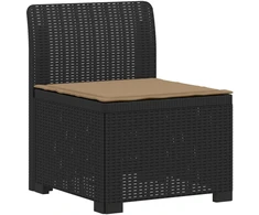 5-vietė sodo sofa su pagalvėlėmis Rataninio išvaizdos PP