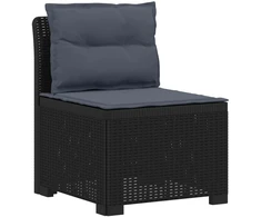 5-vietė sodo sofa su pagalvėlėmis Rataninio išvaizdos PP