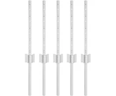 Lauko įmontuotas tvoros stulpas 5 vnt. Sidabrinė 80 cm