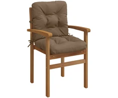 6 dalių aukštų atlošų kėdžių pagalvės VIANEN 6 pcs Taupe