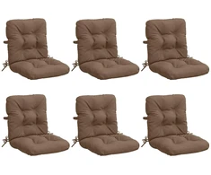 6 dalių aukštų atlošų kėdžių pagalvės VIANEN 6 pcs Taupe