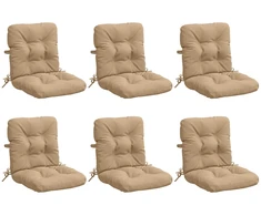 6 dalių aukštų atlošų kėdžių pagalvės VIANEN 6 pcs Smėlio