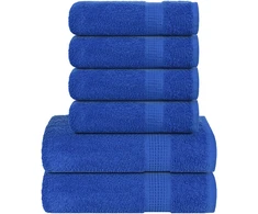 Rankšluostis Rankšluosčių rinkinys, 6vnt., mėlyni, 100% medvilnė, 360g/m²