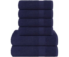 Rankšluostis Rankšluosčių rinkinys, 6vnt., mėlyni, 100% medvilnė, 360g/m²