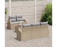 Sodo Sofų Rinkinys Smėlio 55 x 55 x 37 cm poliratanas