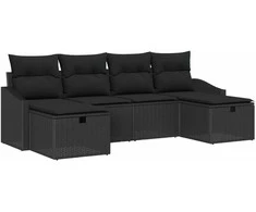 Sofos komplektas su pagalve 6 pcs poliratanas