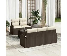 Sodo Sofų Rinkinys Ruda 55 x 55 x 37 cm poliratanas