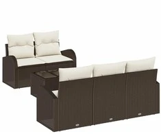 Sodo Sofų Rinkinys Ruda 55 x 55 x 37 cm poliratanas