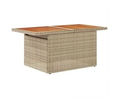 Lauko baldų komplektas Sodo Sofų Rinkinys su saugykla 6 pcs Smėlio Poli ratanas