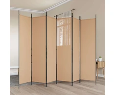 6-skydelio kambario pertvara Smėlio 300 x 200 cm Audinys
