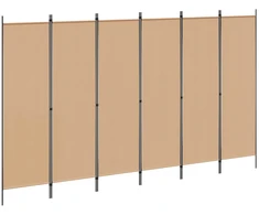 6-skydelio kambario pertvara Smėlio 300 x 180 cm Audinys