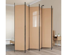 6-skydelio kambario pertvara Smėlio 300 x 220 cm Audinys
