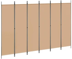 6-skydelio kambario pertvara Smėlio 300 x 200 cm Audinys