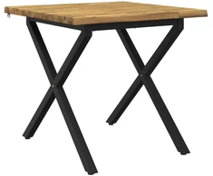 60 x 55 x 75 cm Kietos akacijos mediena Balta ir juoda