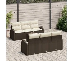 Sodo Sofų Rinkinys Ruda 55 x 55 x 37 cm poliratanas