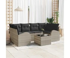 Sodo Sofų Rinkinys 7 pcs Šviesiai pilka ir tamsiai pilka