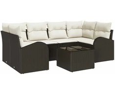 Sodo Sofų Rinkinys Ruda 55 x 55 x 37 cm poliratanas