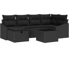 Sofos komplektas su pagalve 7 pcs poliratanas