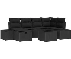 Sofos komplektas su pagalve 6 pcs poliratanas