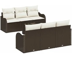 Sodo Sofų Rinkinys Ruda 55 x 55 x 37 cm poliratanas