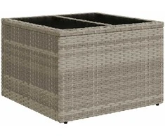 Sodo Sofų Rinkinys Šviesiai pilka 55 x 55 x 37 cm poliratanas