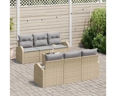 Sodo Sofų Rinkinys Smėlio 55 x 55 x 37 cm poliratanas