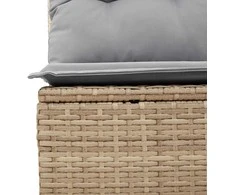 Lauko baldų komplektas Sodo Sofų Rinkinys 7 pcs Smėlio poliratanas
