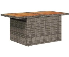 Lauko baldų komplektas Sodo Sofų Rinkinys su saugykla 7 pcs Pilka Poli ratanas