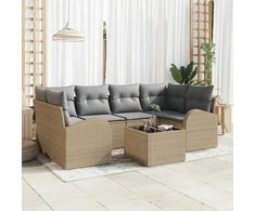 Sodo Sofų Rinkinys Smėlio 55 x 55 x 37 cm poliratanas