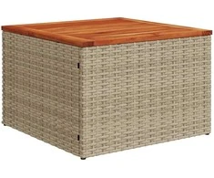 Lauko baldų komplektas Sodo Sofų Rinkinys 7 pcs Bežinė ir šviesiai pilka poliratanas