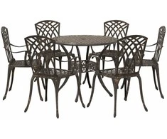 Sodo valgomojo komplektas 7 pcs Bronzinė Aliuminis