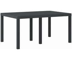 Lauko baldų komplektas Sodo valgomojo komplektas 7 pcs Antracitas Polt ratanas