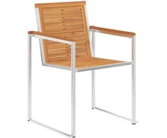 Lauko baldų komplektas Sodo valgomojo komplektas 7 pcs Ruda Kietos akacijos mediena