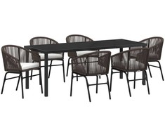 Sodo valgomojo komplektas 7 pcs Ruda