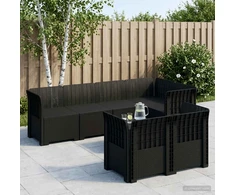 7-Vietis Sodo Sofa Ratanas PP Antracito
