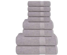 Rankšluostis Rankšluosčių rinkinys, 8vnt., pilki, 100% medvilnė, 360g/m²