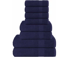 Rankšluostis Rankšluosčių rinkinys, 8vnt., mėlyni, 100% medvilnė, 360g/m²