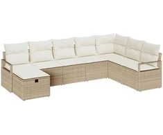 Lauko baldų komplektas Sofos komplektas su pagalve 5 pcs poliratanas