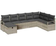 Lauko baldų komplektas Sofos komplektas su pagalve 6 pcs poliratanas