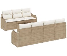 Sodo Sofų Rinkinys Smėlio 55 x 55 x 37 cm poliratanas