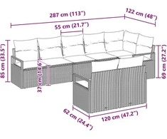 Sofos komplektas 8 vnt. Smėlio poliratanas