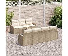 Sodo Sofų Rinkinys Smėlio 55 x 55 x 37 cm poliratanas